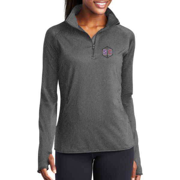 Schuyler Base/Softball - Ladies Sport Wick ® Stretch 1/4 Zip Pullover Thumbnail