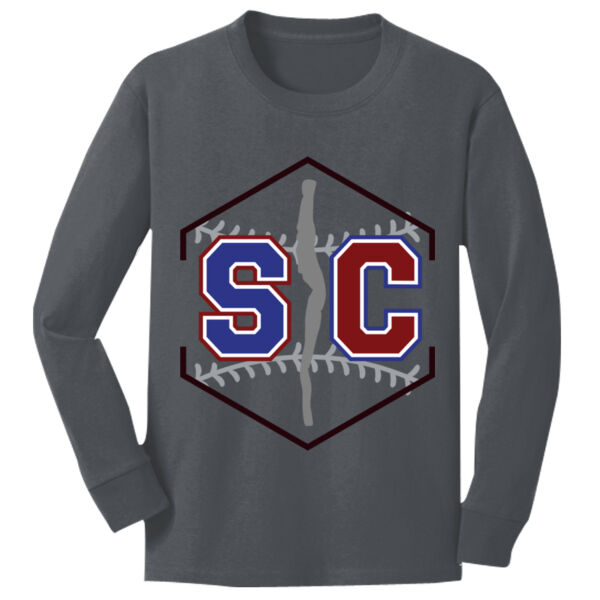 Schuyler Base/Softball - Youth Long Sleeve Core Cotton Tee Thumbnail