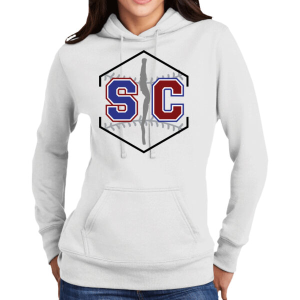 Schuyler Base/Softball - Ladies Core Fleece Pullover Hooded Sweatshirt Thumbnail